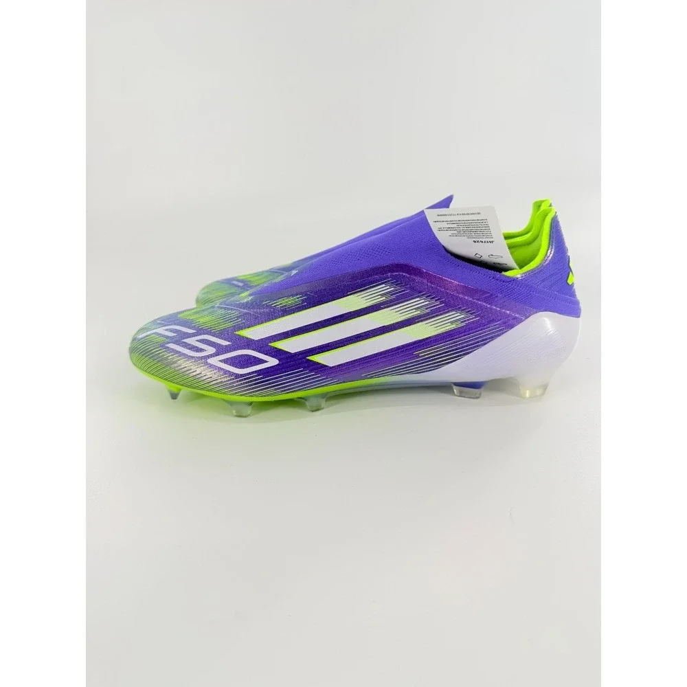 Mens Size 6.5 Adidas F50 Elite Laceless Firm Ground Soccer‎ Cleats Purple JH7628